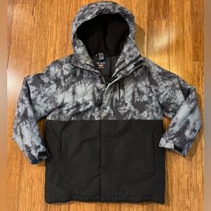 The Childrens Place Boy Size M (7/8) Winter Coat Jacket Black Gray